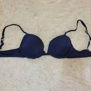 Xhilaration Perfect T-shirt lightly lined navy blue bra size 32B